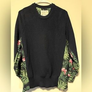 NWT Sandrine Rose x Free People, Tropical Monstera and Butterfly top. Size XS